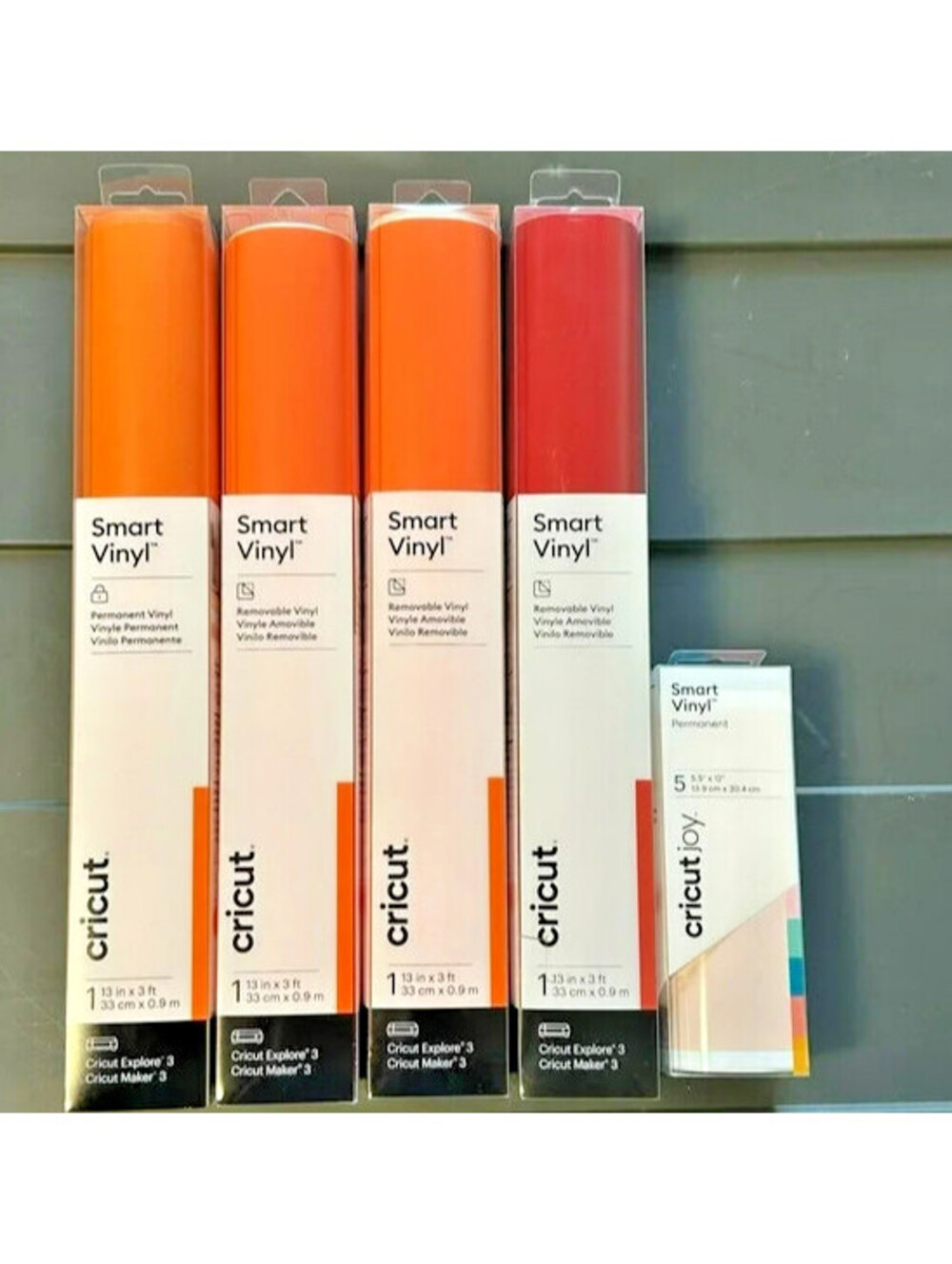 Bundle of 5 Cricut Premium Smart Vinyl (Removable Vinyl and Permanent)